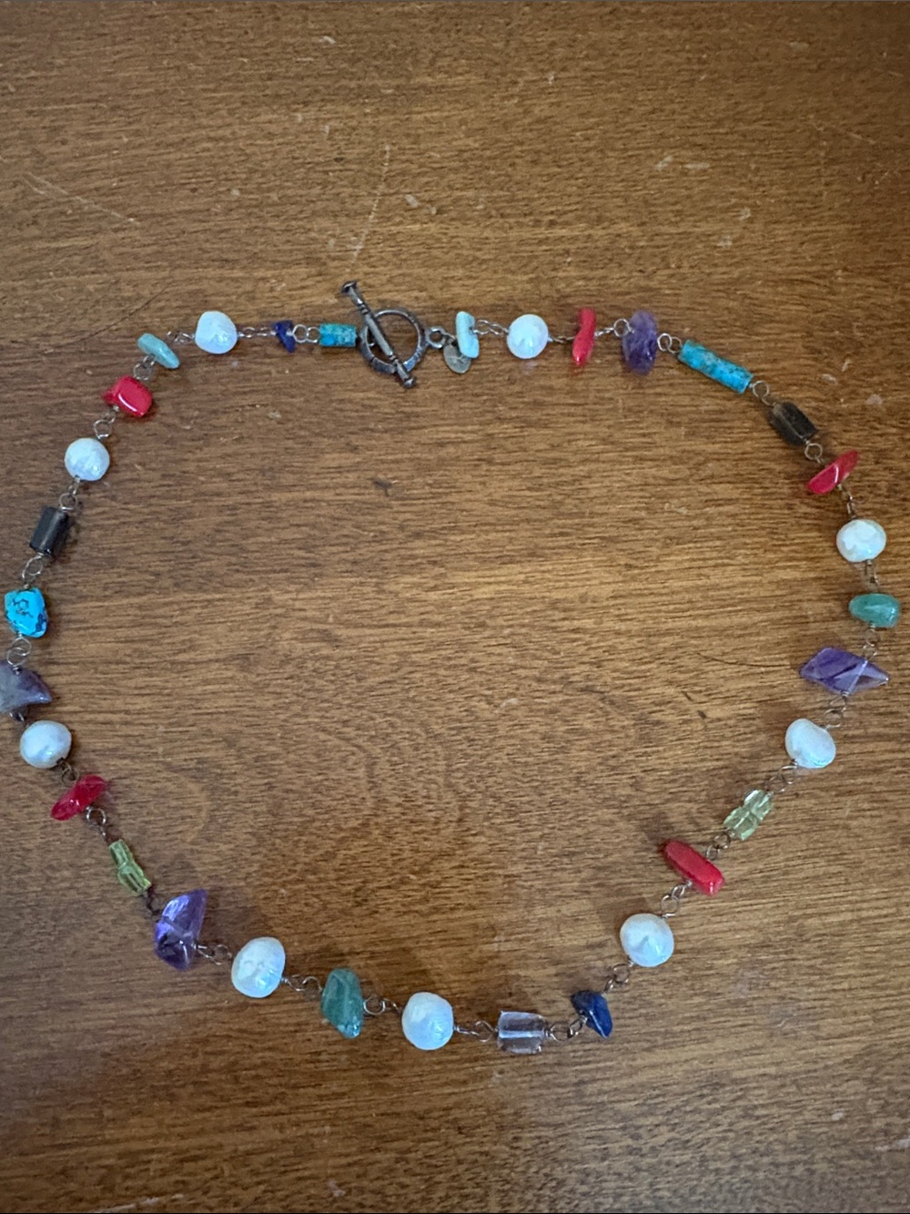 Silpada Multicolor Gemstone and Pearl Necklace